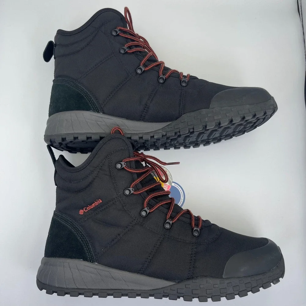 Columbia Waterproof Hiking Boots Mens 15 Black Mid Trail Shoes BM2806-010 NWT